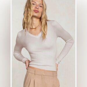 Naked Cashmere V-Neck Cashmere Sweater M